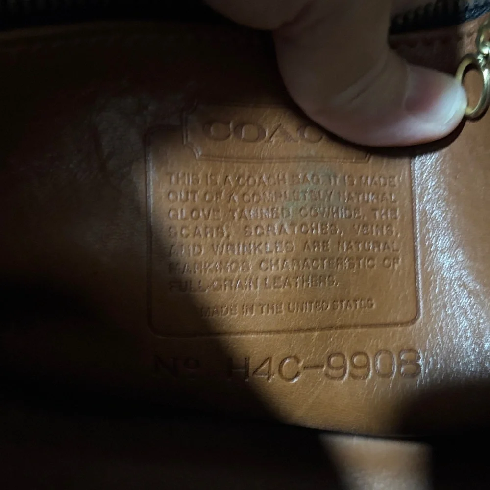 Coach Vintage Devon Brown Leather Shoulder Bag - Picture 8 of 10